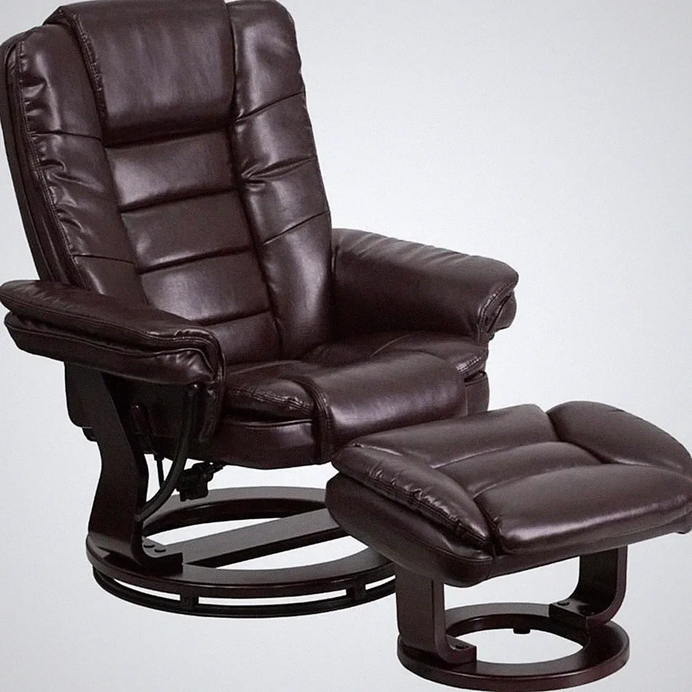 Flash Furniture Leather Recliner in Brown