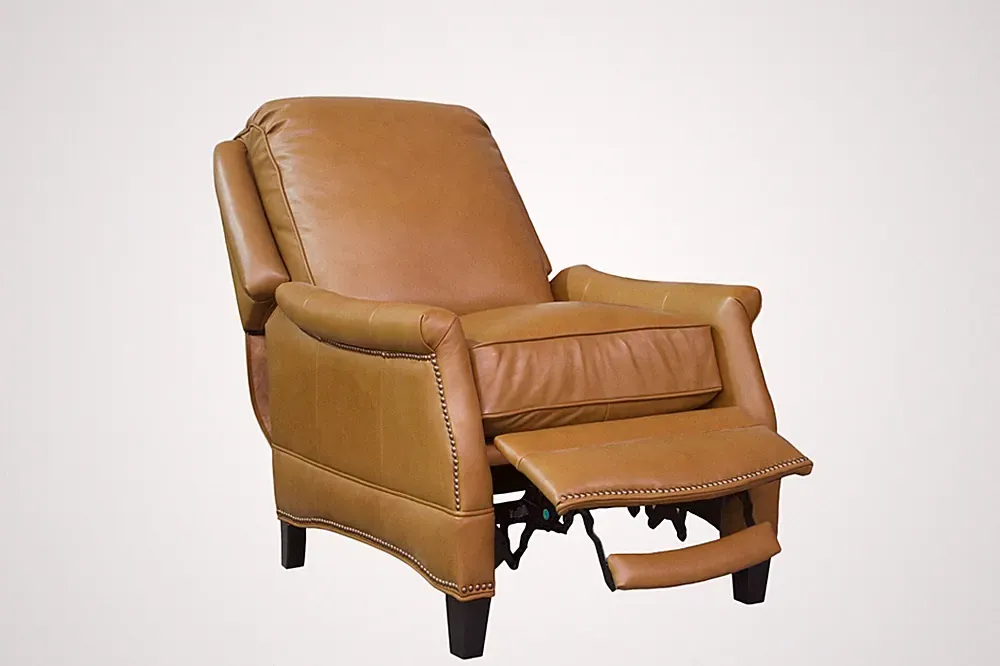 NEW Barcalounger Ashebrooke Manual Shoreham Ponytail Leather Recliner Chair
