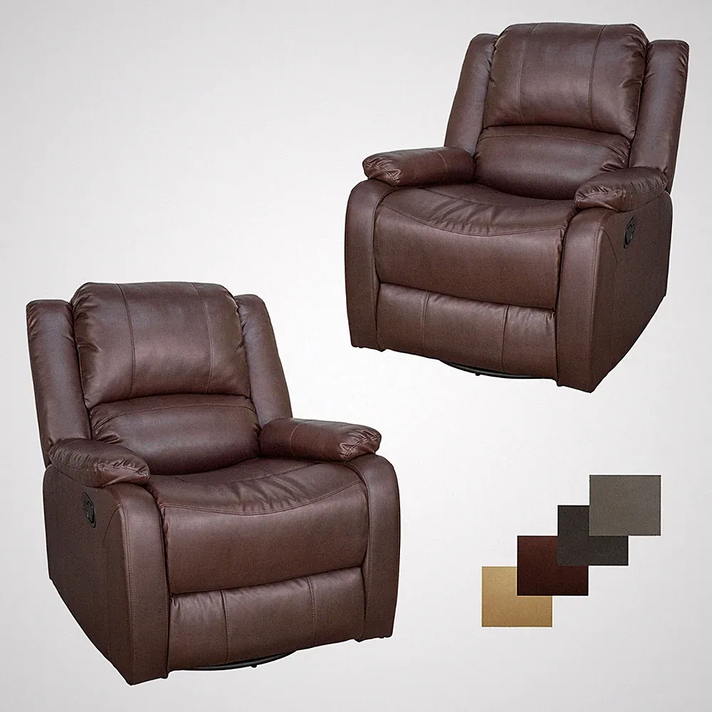 RecPro Charles 30" RV Mahogany SGR Swivel Glider Recliner Chair RV Furniture 2pk