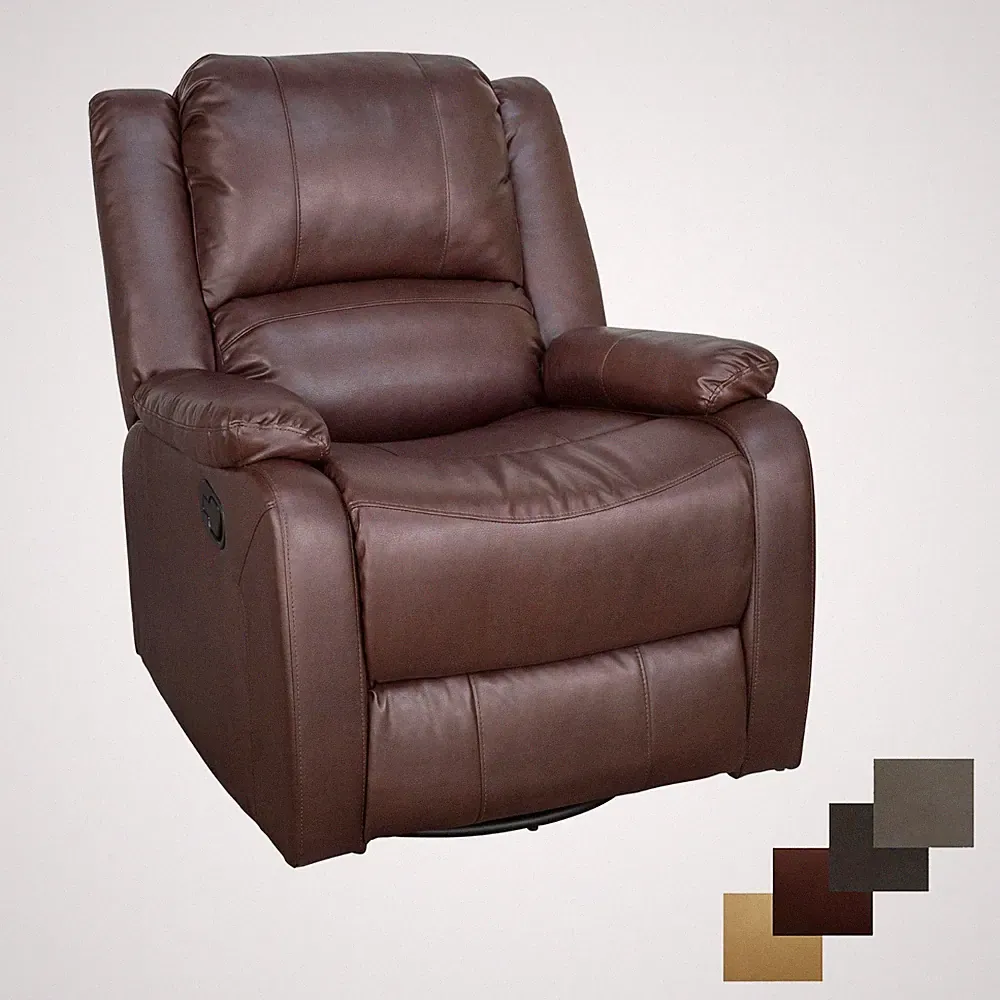 RecPro Charles 30" RV SGR Swivel Glider Recliner Mahogany Chair RV Furniture
